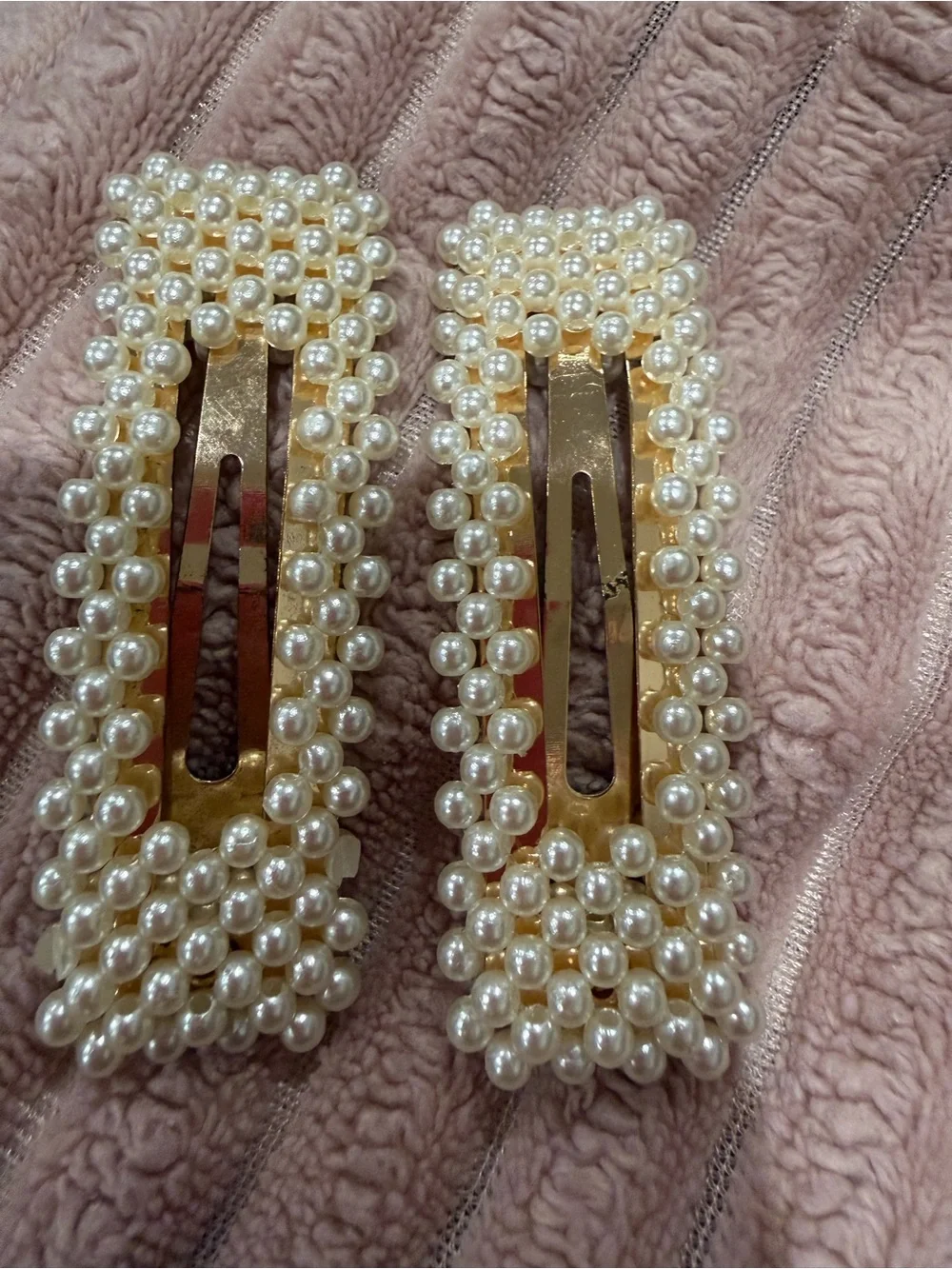 Kohl's Gold Pearl Cluster Hair Clips - Cream Pearls (Set of 2)